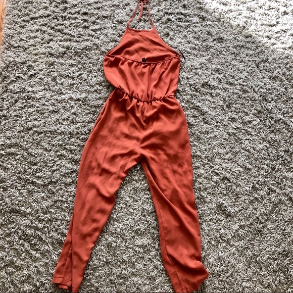 Orange jumpsuit romper - Picture 3 of 4